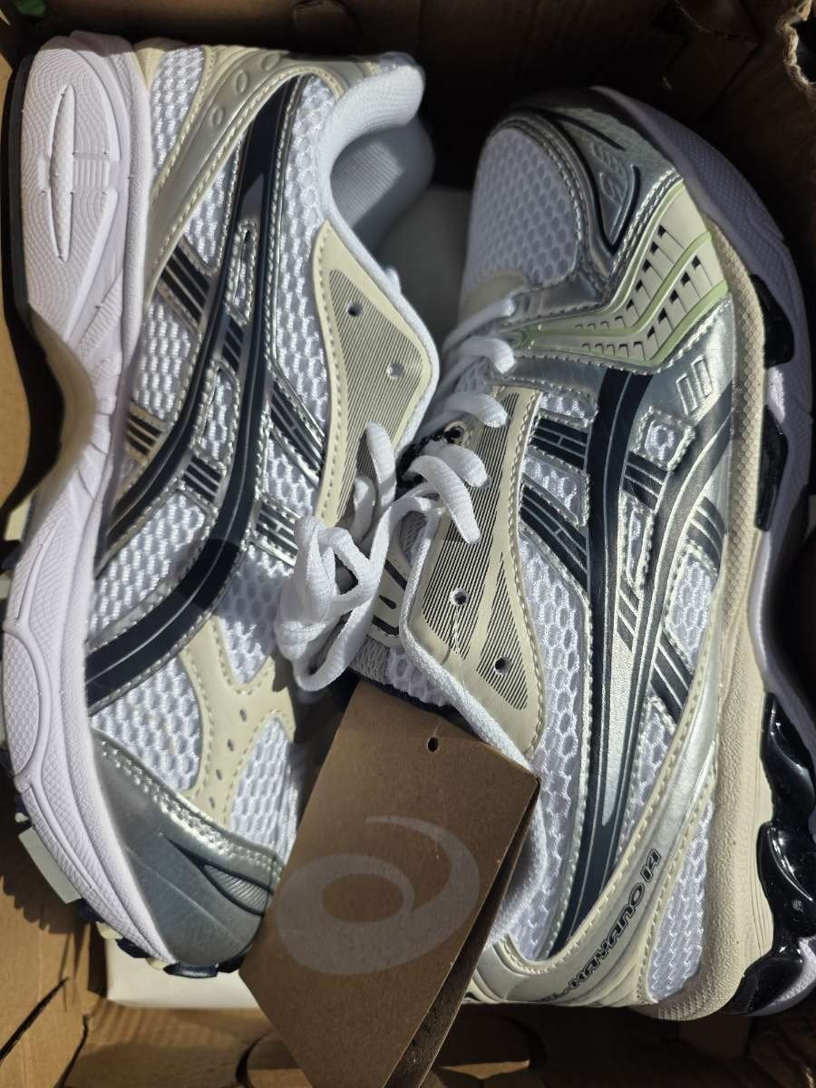 ASICS Gel-Kayano White Midnight Sneakers Maat 41.5, Wit, Nieuw, Ophalen of Verzenden, Sneakers of Gympen