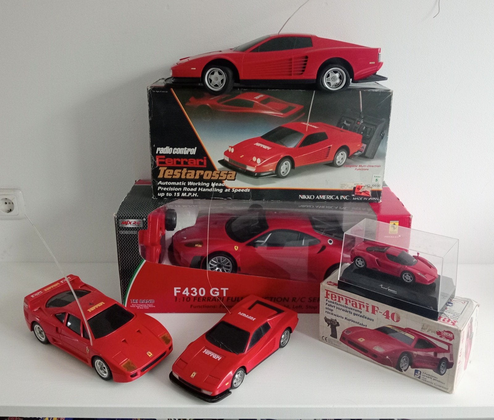 Verzameling RC vintage Ferrari's 7 x, Ophalen of Verzenden, Overige schalen, Auto onroad