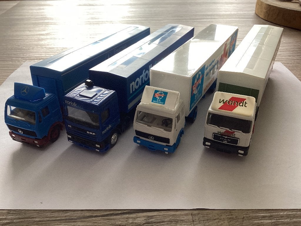 4 x Herpa Truck, Ophalen of Verzenden, Gebruikt, Bus of Vrachtwagen, Herpa
