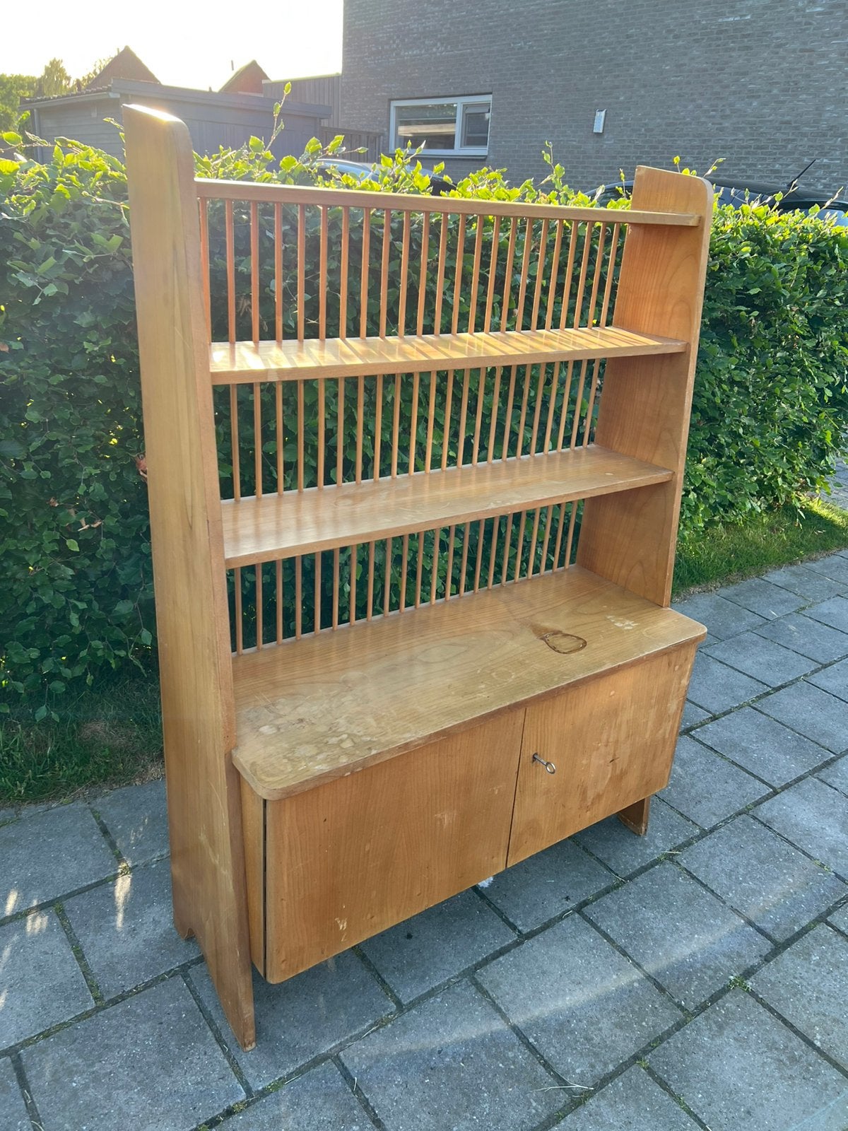 Te Koop : Vintage Wandmeubel Jaren 70 Hout Wand Kast, Huis en Inrichting, Kasten | Wandmeubels, Ophalen, 100 tot 150 cm, Minder dan 150 cm