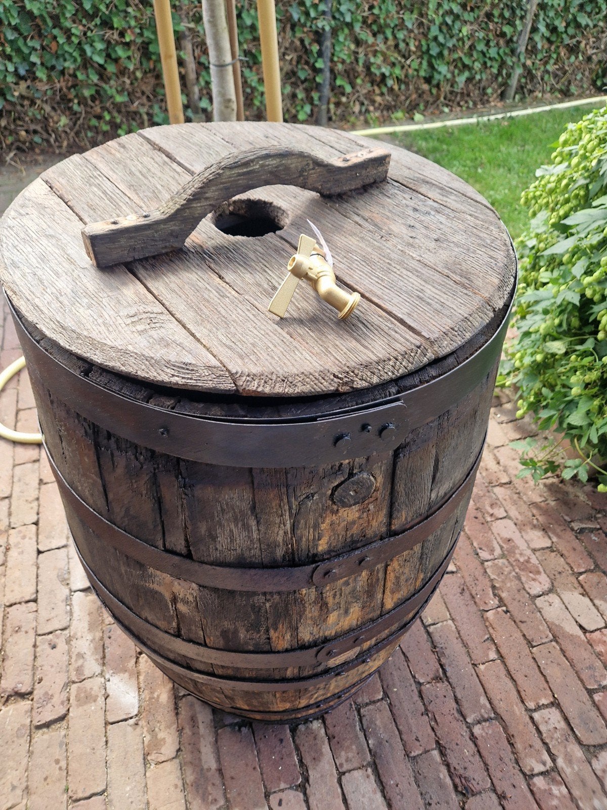 regenton nostalgisch, Tuin en Terras, Regentonnen, 150 liter of meer, Ophalen, Gebruikt, Met kraantje