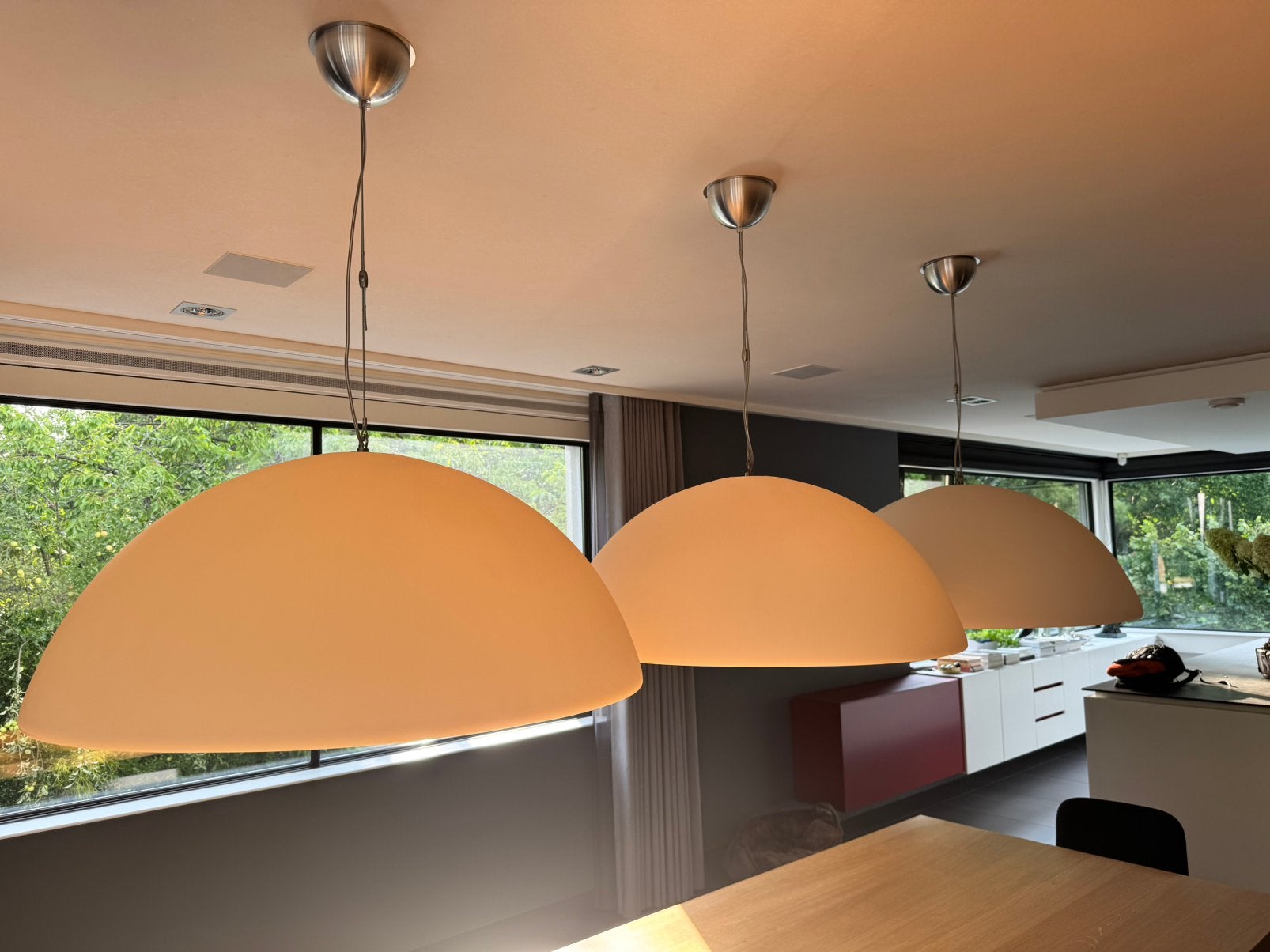 Formadri Basic Dome design hanglampen 5 stuks (3 + 2 serie), Huis en Inrichting, Ophalen, Modern - design, E27 (groot), Zo goed als nieuw