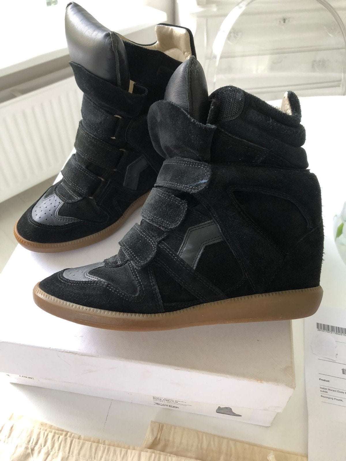 originele zgan Isabel Marant zwart mt 38, Kleding | Dames, Zwart, Lage of Enkellaarzen, Zo goed als nieuw, Ophalen