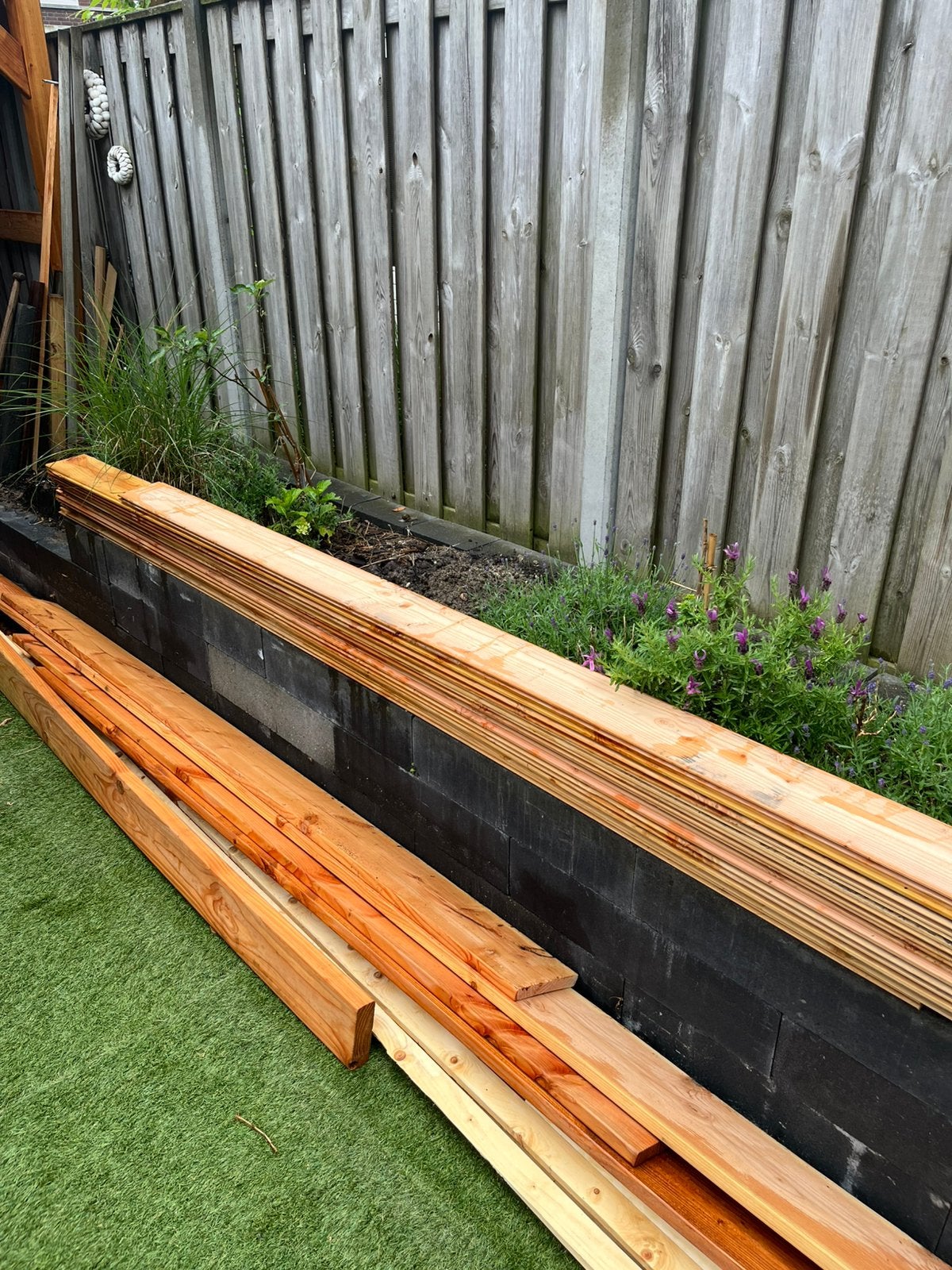 Restant hout overkapping. Dakbeschot, Doe-het-zelf en Verbouw, Hout en Planken, Ophalen, Minder dan 25 mm, Nieuw, Plank