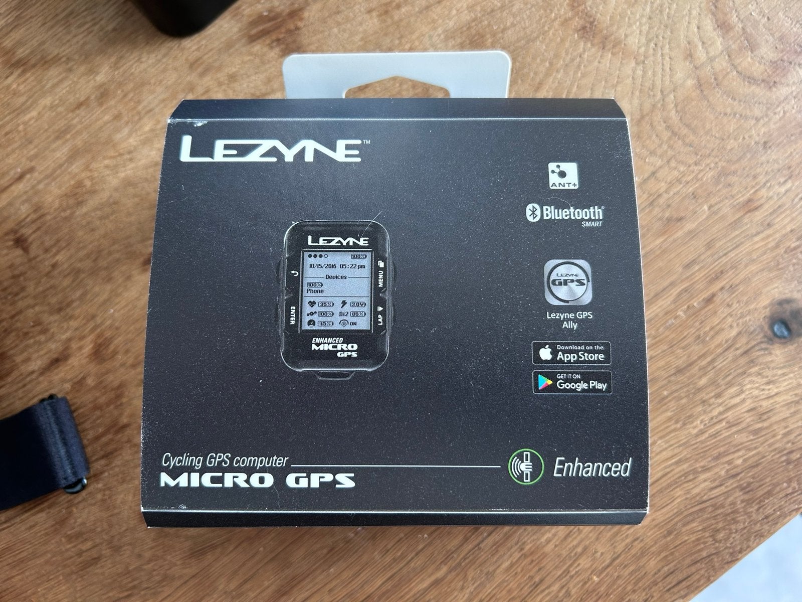 Lezyne Enhanced Micro GPS fietscomputer met accessoires, Ophalen of Verzenden, Draadloos, Nieuw