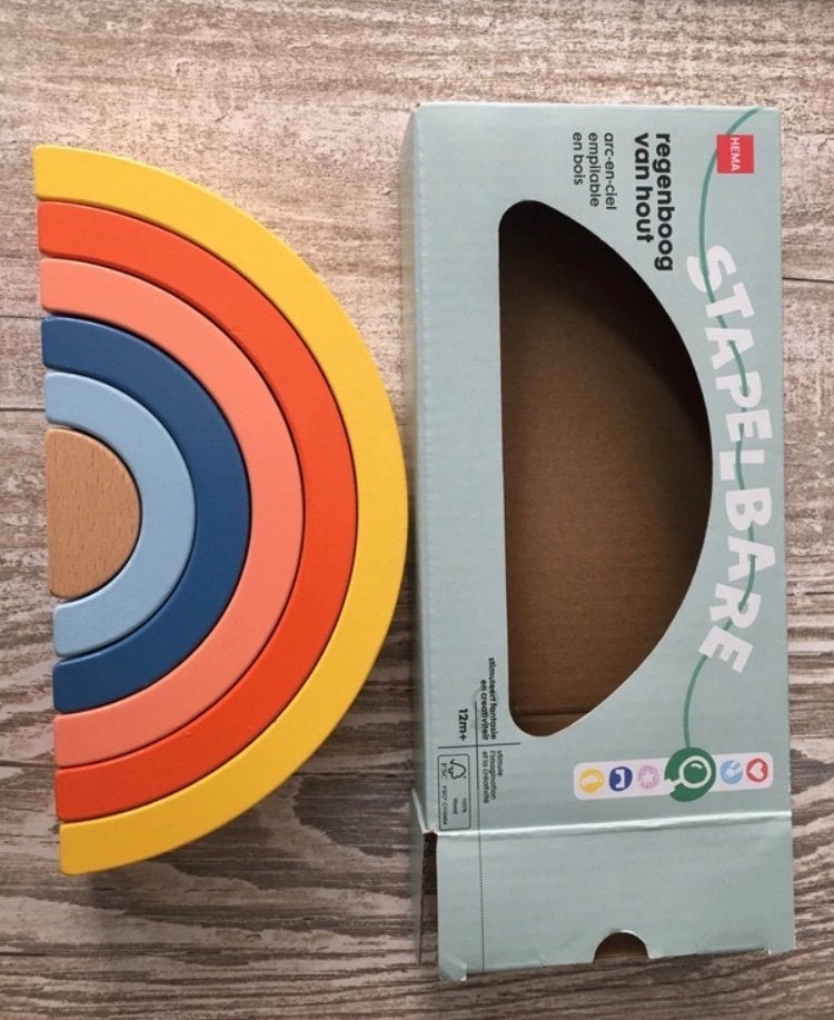 Regenboog stapelblokken nieuw in verpakking Hema, Ophalen of Verzenden, Nieuw, Overige typen