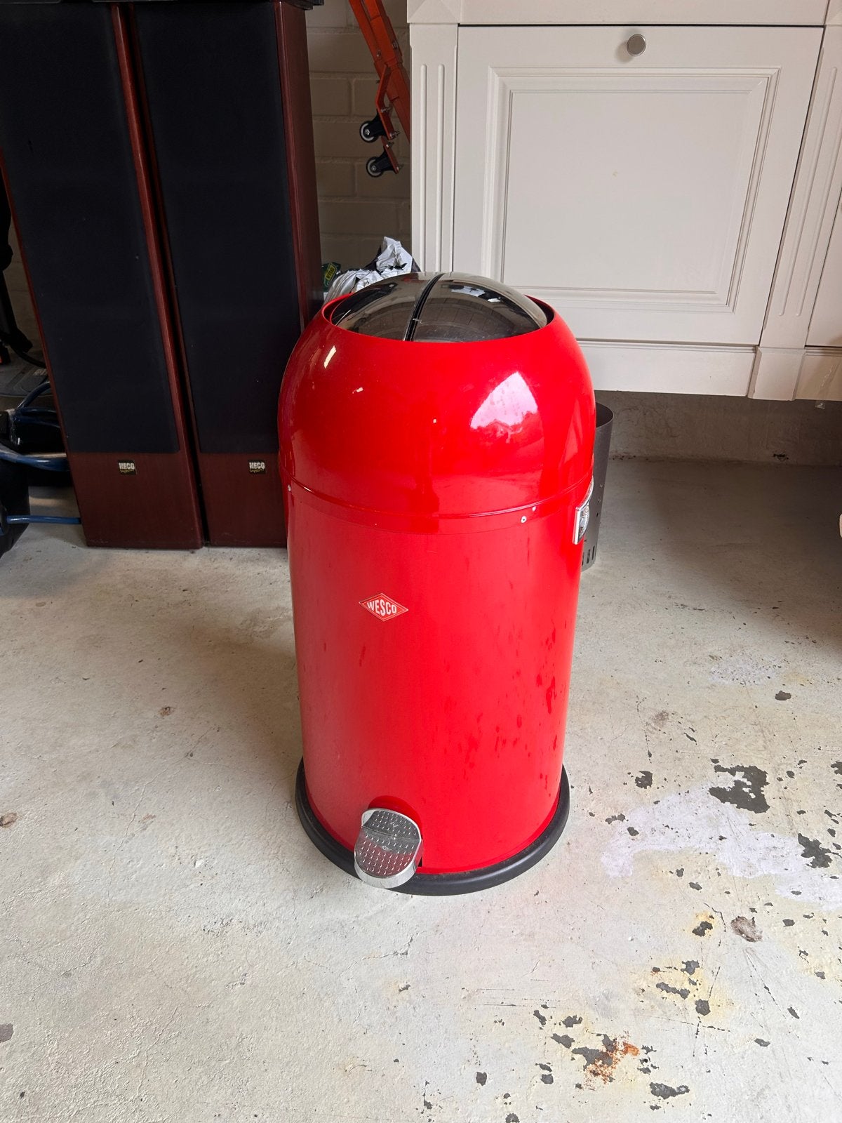 Wesco Kickmaster Pedaalemmer Rood met defect, Ophalen, 50 – 75, Gebruikt, Met pedaal