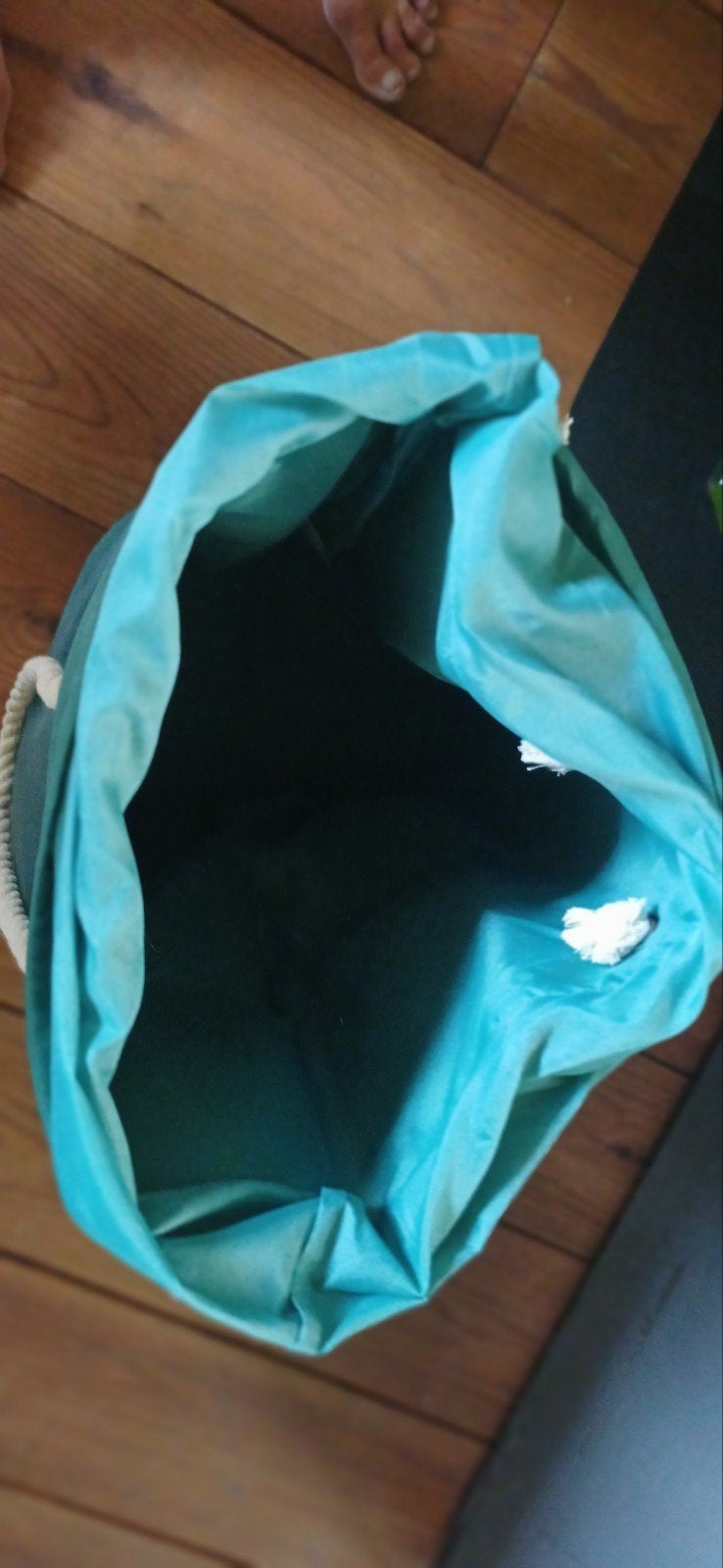 blauwgroene velours waszak voor camper/caravan, Ophalen of Verzenden