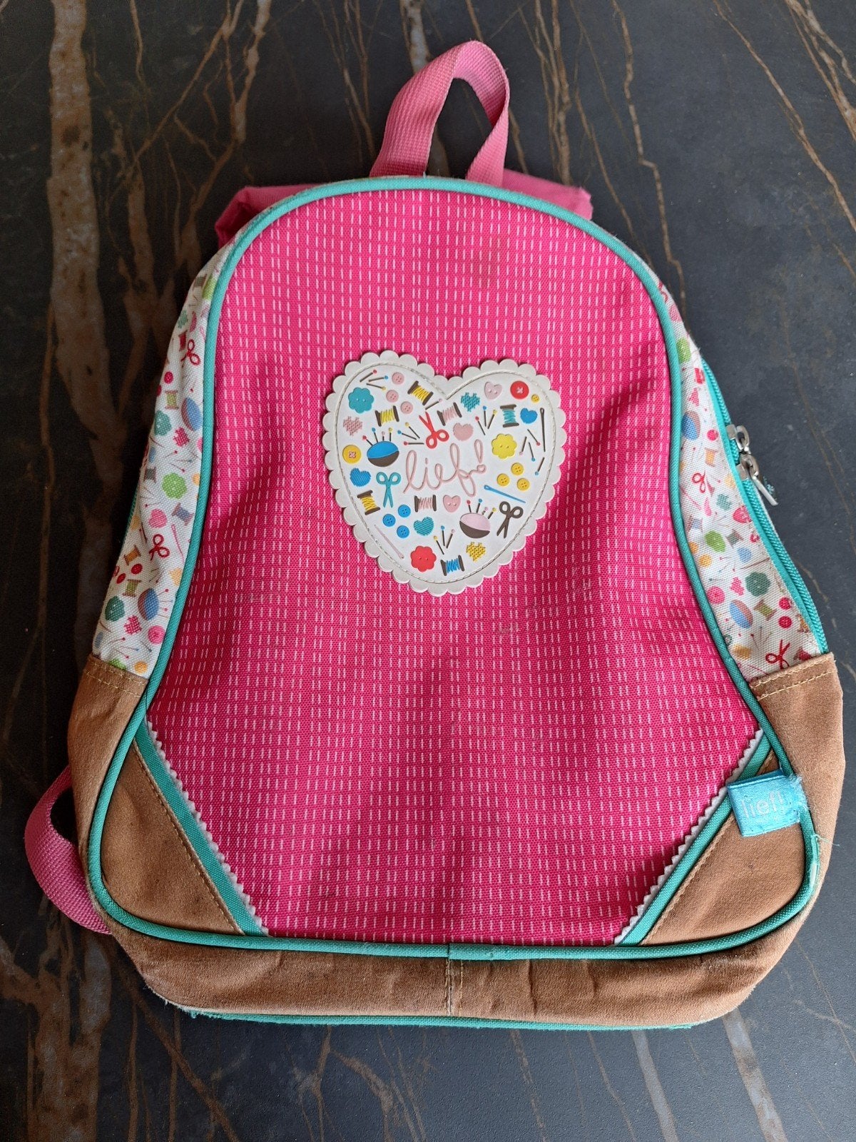 Lief! School/ gymtas, Rugtas, Ophalen of Verzenden, Roze, Gebruikt