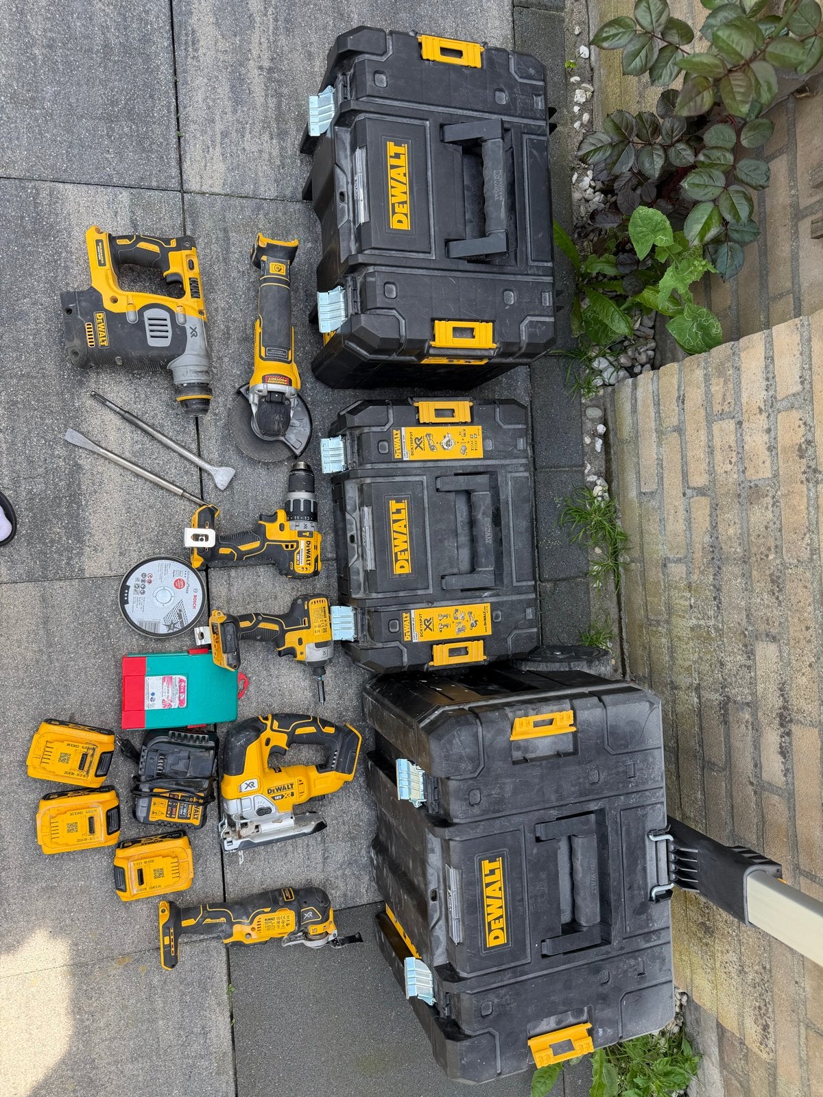 DeWalt Gereedschapset: Boormachine, Haakse Slijper, Zaag, Ophalen of Verzenden, Gebruikt, Overige typen