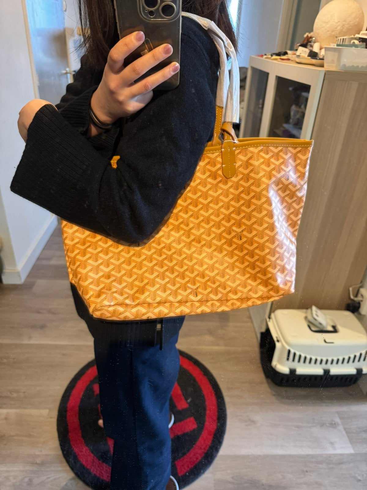 Goyard Bag Yellow Medium Canvas Tote Bag, Ophalen of Verzenden, Nieuw, Geel, Shopper