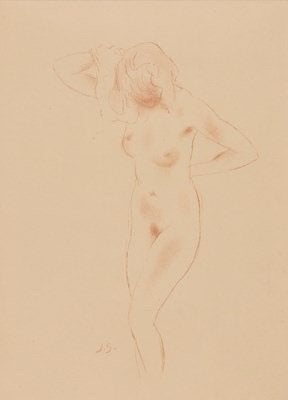 Jan Sluyters (1881-1957), Staande naakte vrouw, Antiek en Kunst, Ophalen of Verzenden