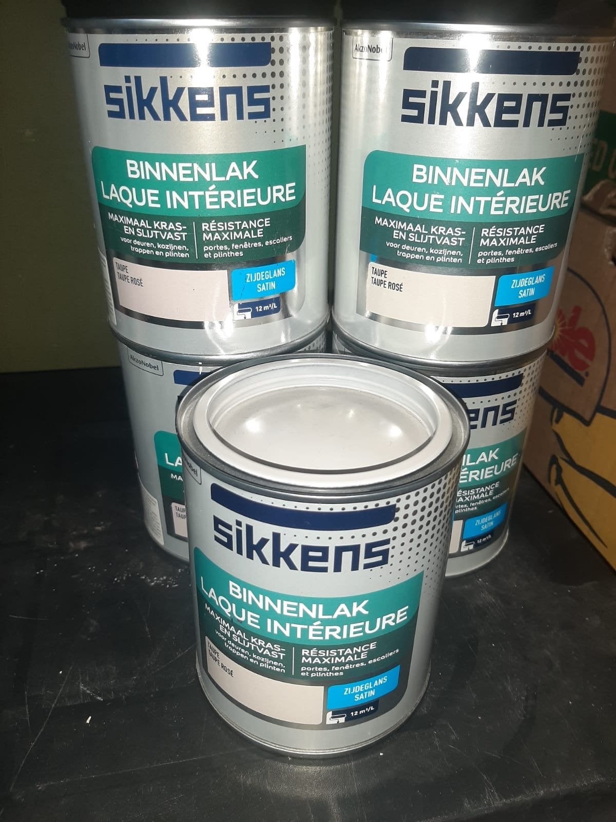 Sikkens Binnenlak Zijdeglans Taupe/Rose 0,75L, Ophalen, Overige kleuren, Nieuw, Lak