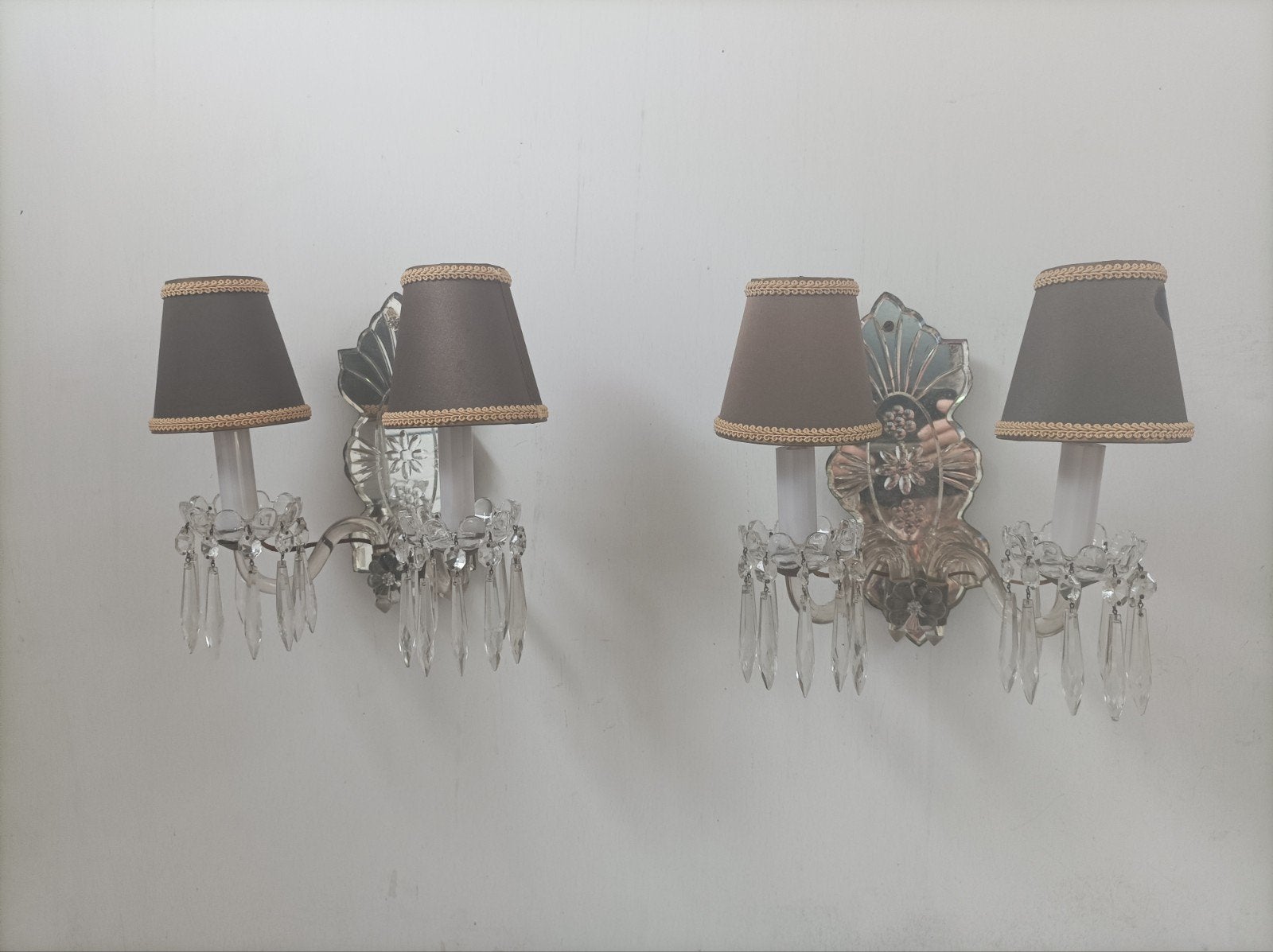 Antieke Venetiaanse spiegeltjes /wandlampjes, Ophalen, Overige vormen, Minder dan 50 cm