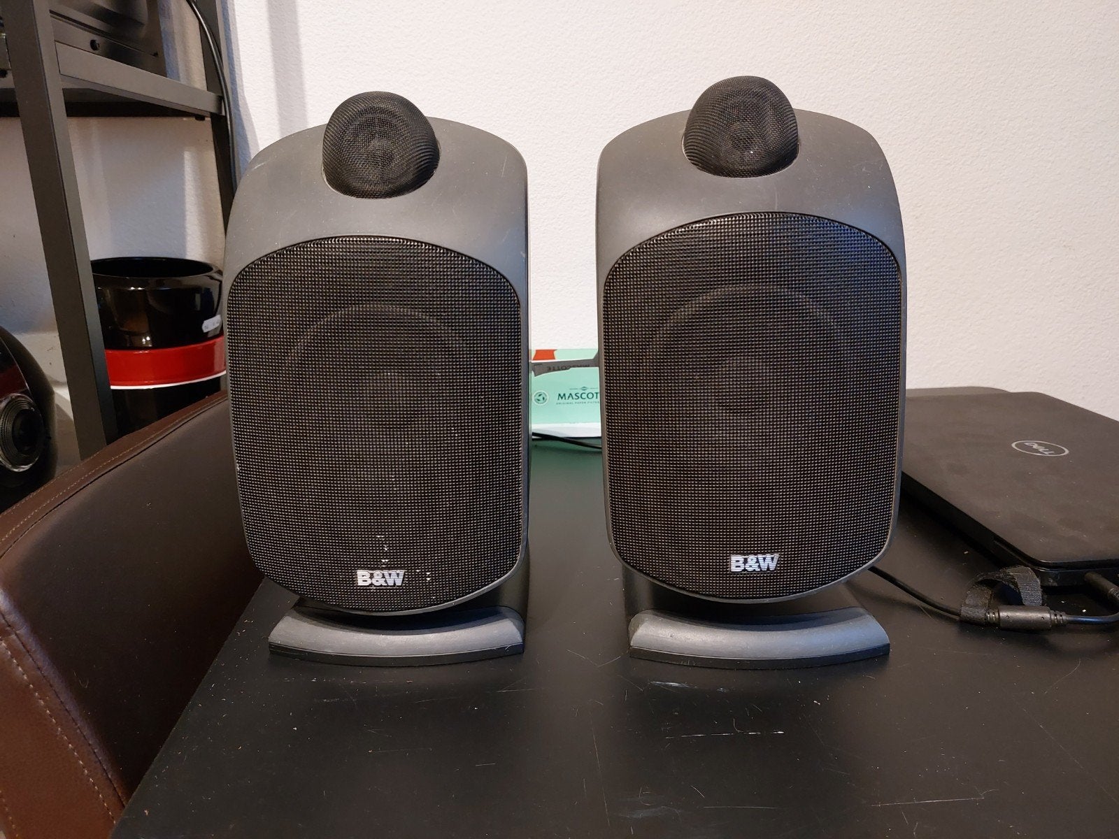 Bowers & wilkins LM1  b&w luidsprekers, Audio, Tv en Foto, Luidsprekers, Ophalen, Gebruikt, Front, Rear of Stereo speakers, Bowers & Wilkins (B&W)