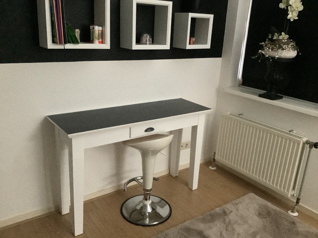2x in hoogte verstelbare barkrukken/stoelen (60-90cm), Ophalen, Twee, Wit, Modern, Verstelbaar