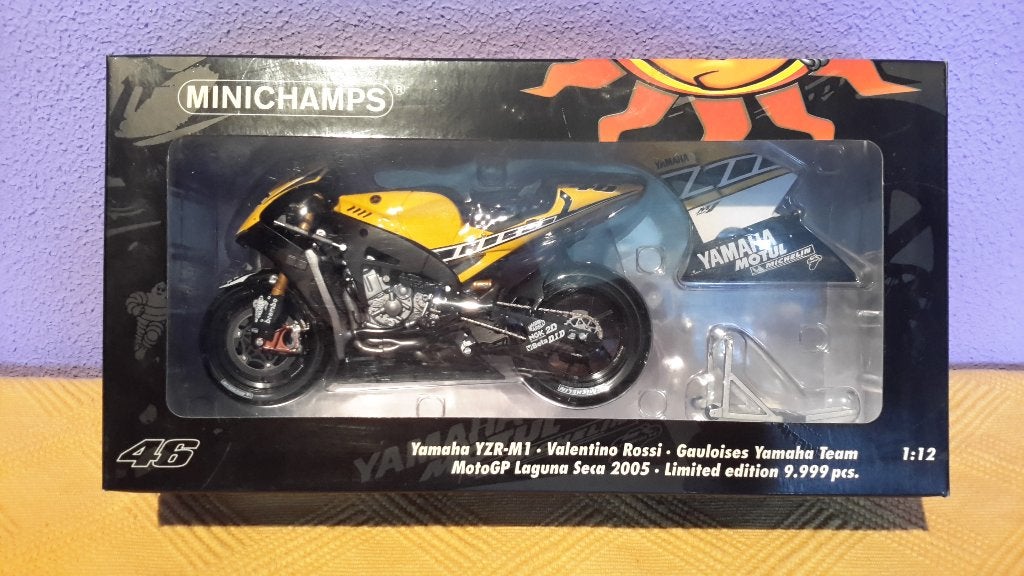 Minichamps Rossi MotoGP-2005 Laguna Seca Le9999, Hobby en Vrije tijd, Ophalen, Zo goed als nieuw, 1:9 t/m 1:12, Motor