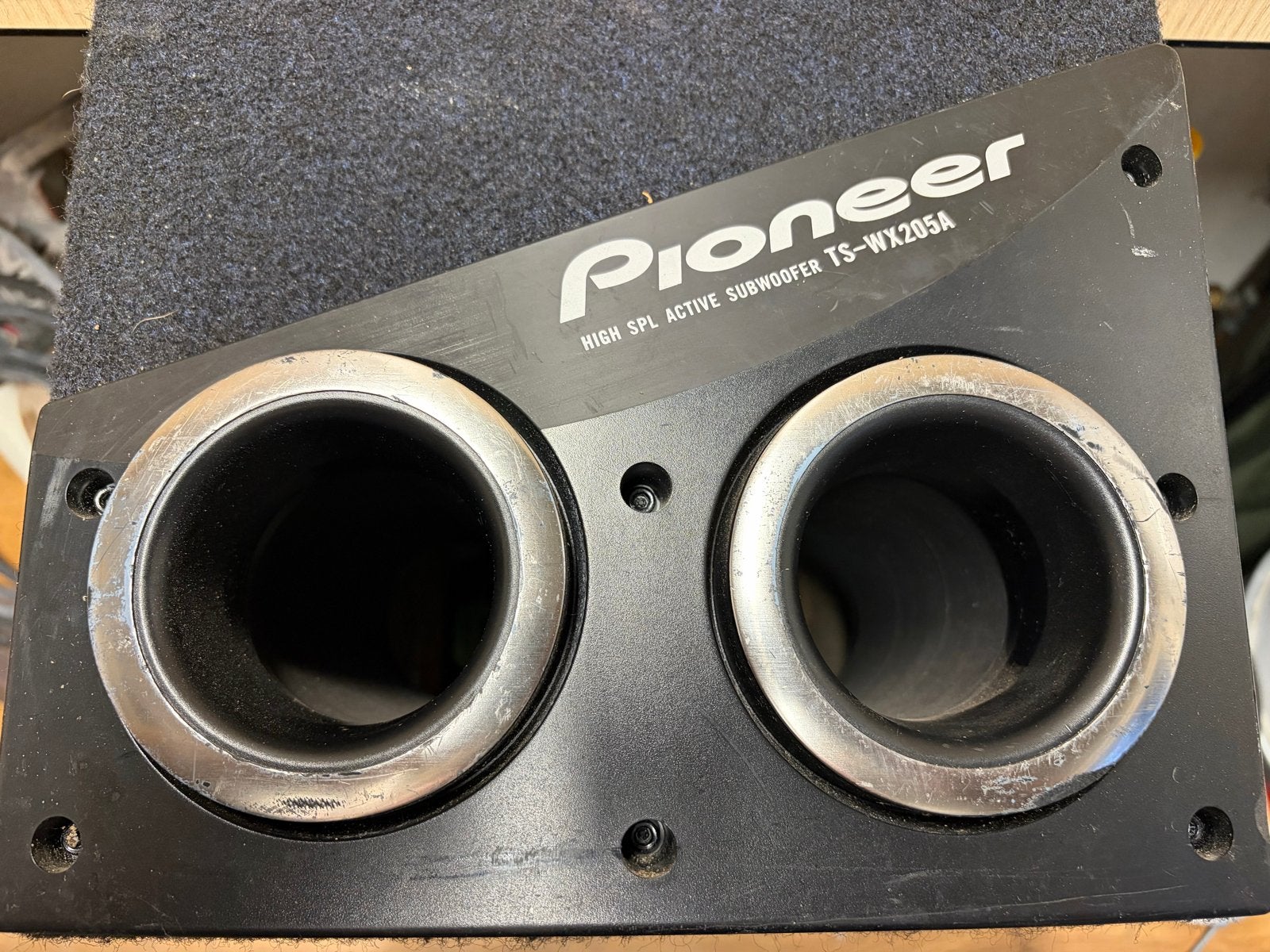 Pioneer TS-WX205A actieve subwoofer met complete kabelset, Ophalen, Gebruikt
