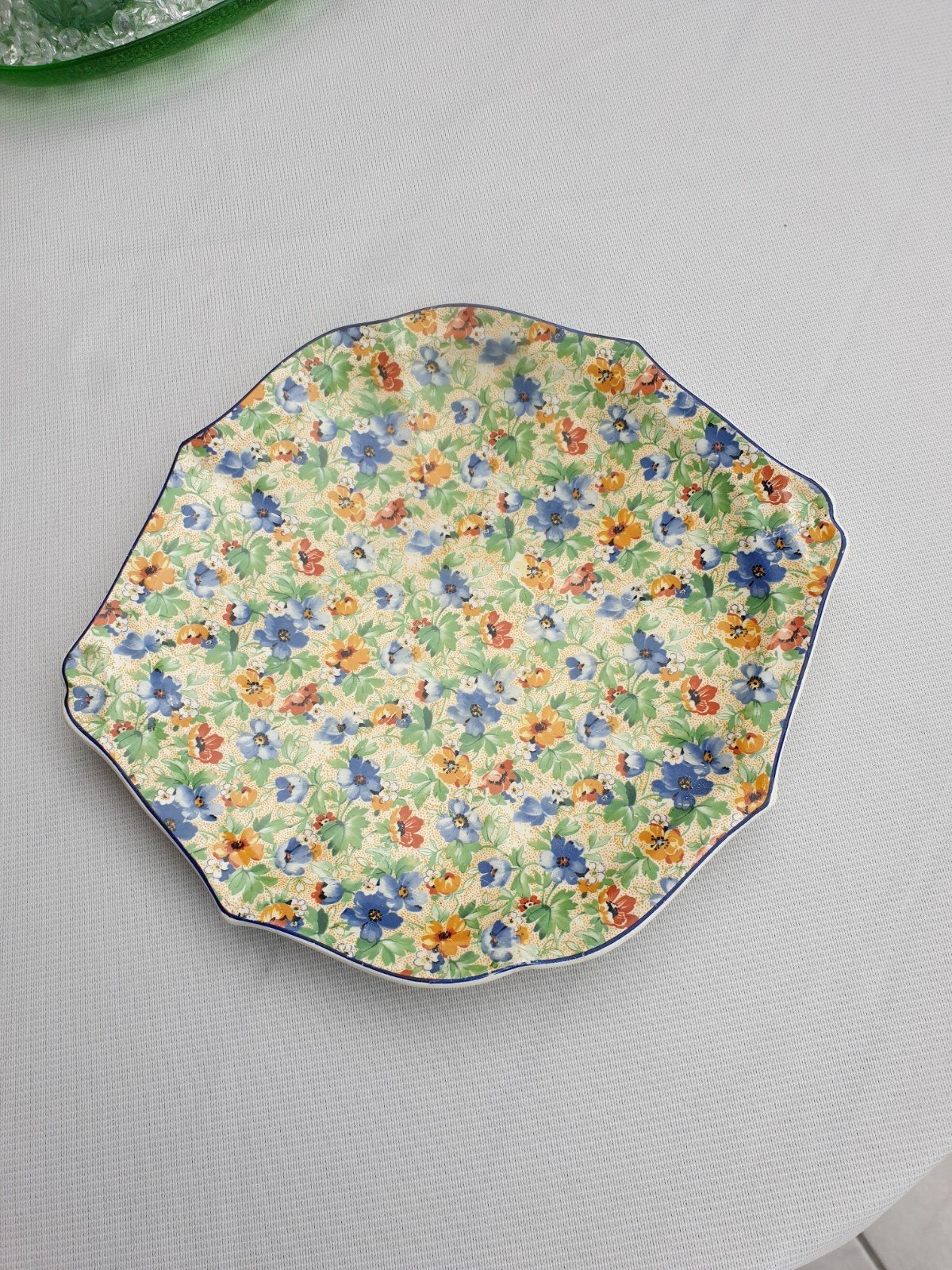 Vintage Petrus Regout Maastricht bloemen schaal, Ophalen of Verzenden
