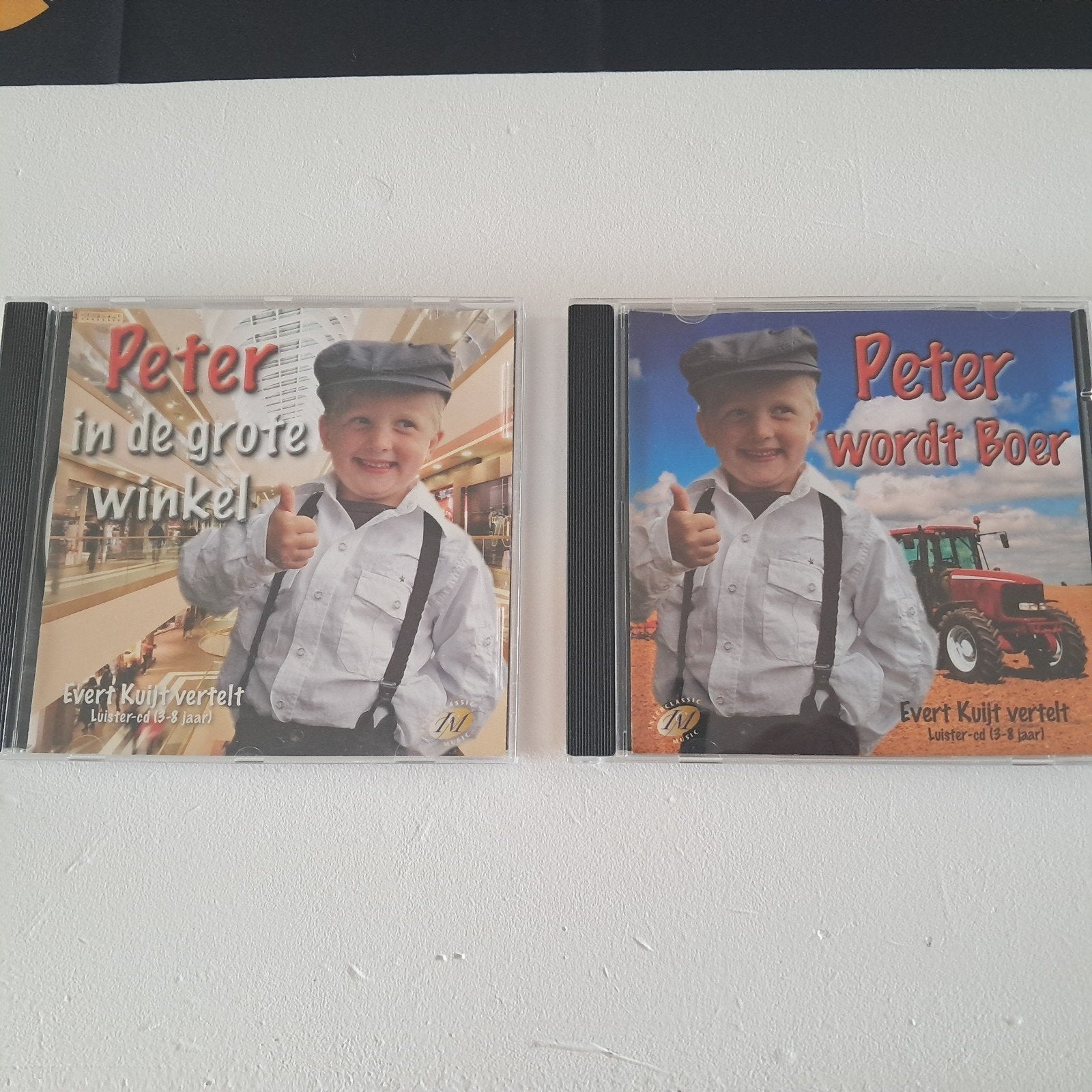 Luister CD'S peter wordt boer en Peter in de grote winkel, Ophalen of Verzenden, Zo goed als nieuw, Verhaal of Sprookje, 6 tot 9 jaar