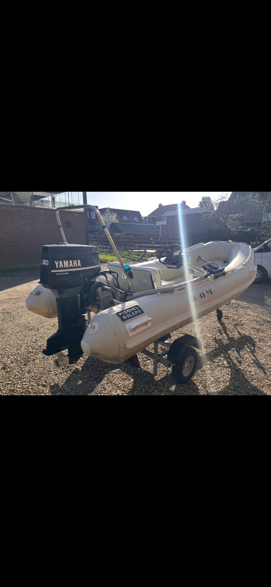 Pischel Bolero 365 RIB met Yamaha 30 pk buitenboordmotor, Ophalen, Overige merken, Gebruikt, Met afstandsbediening