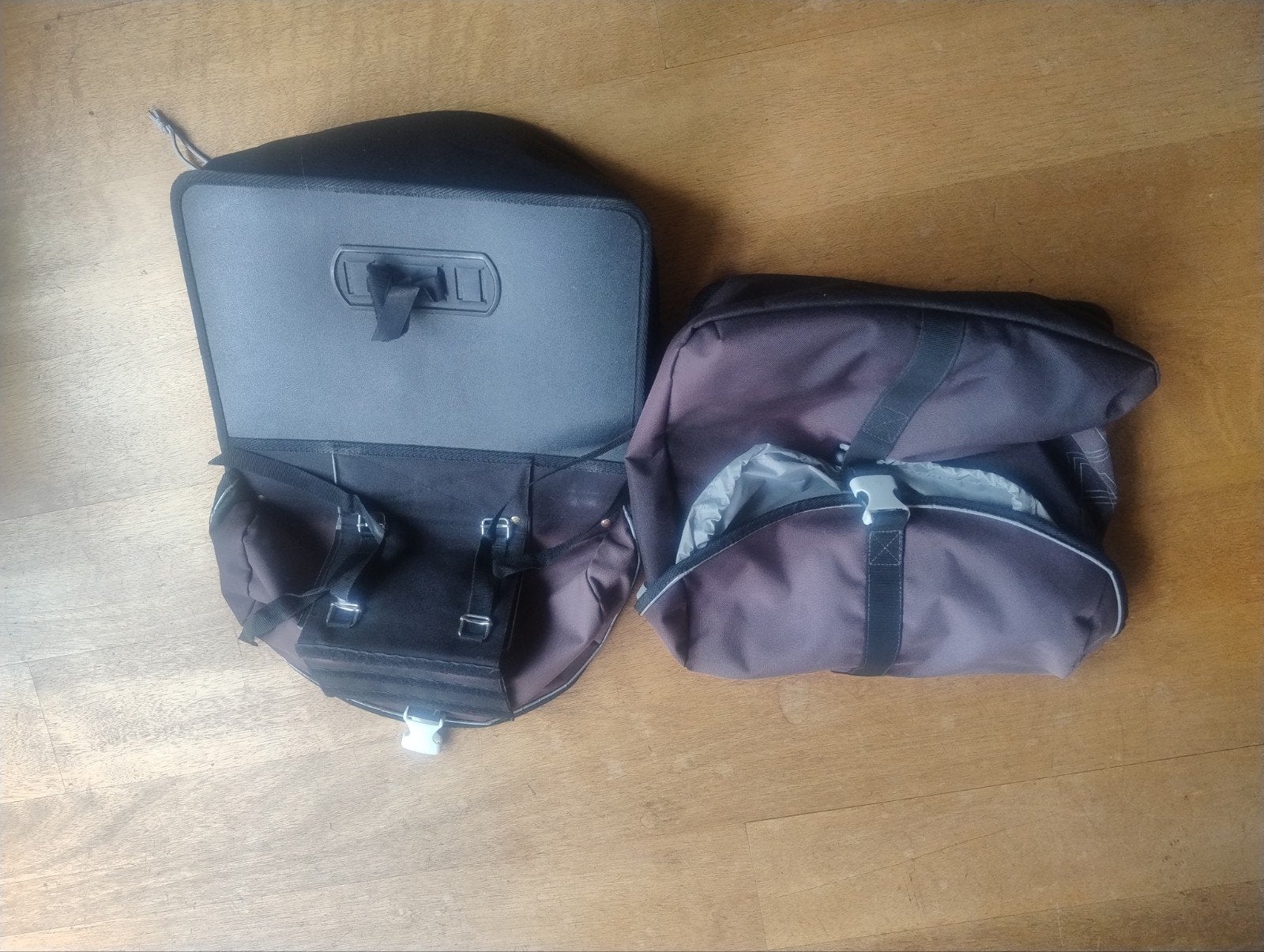 Fietstassen - Bruin - Set van 2, Fietsen en Brommers, Fietsaccessoires | Fietstassen, Ophalen of Verzenden, Gebruikt