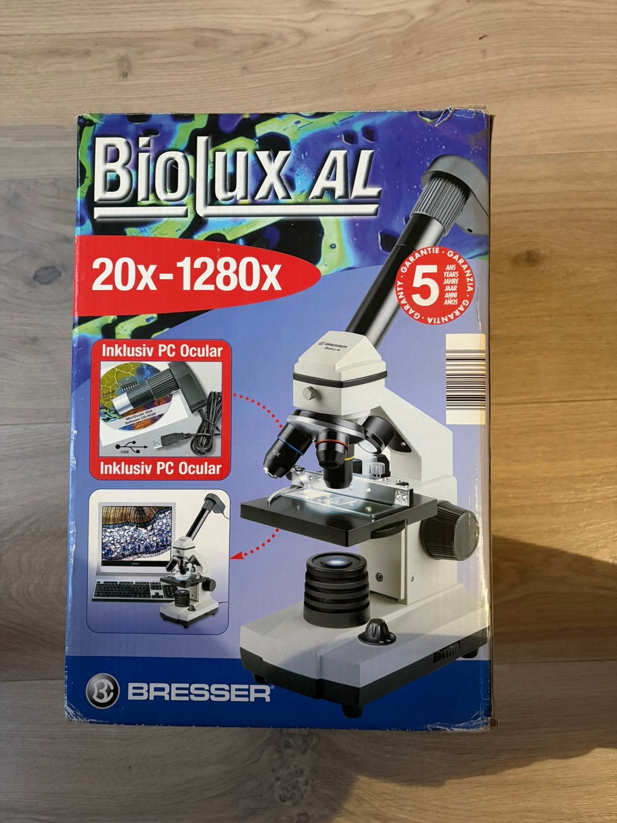 Bresser Biolux AL Microscoop 20x–1280x incl. PC Oculair, Ophalen of Verzenden, Zo goed als nieuw