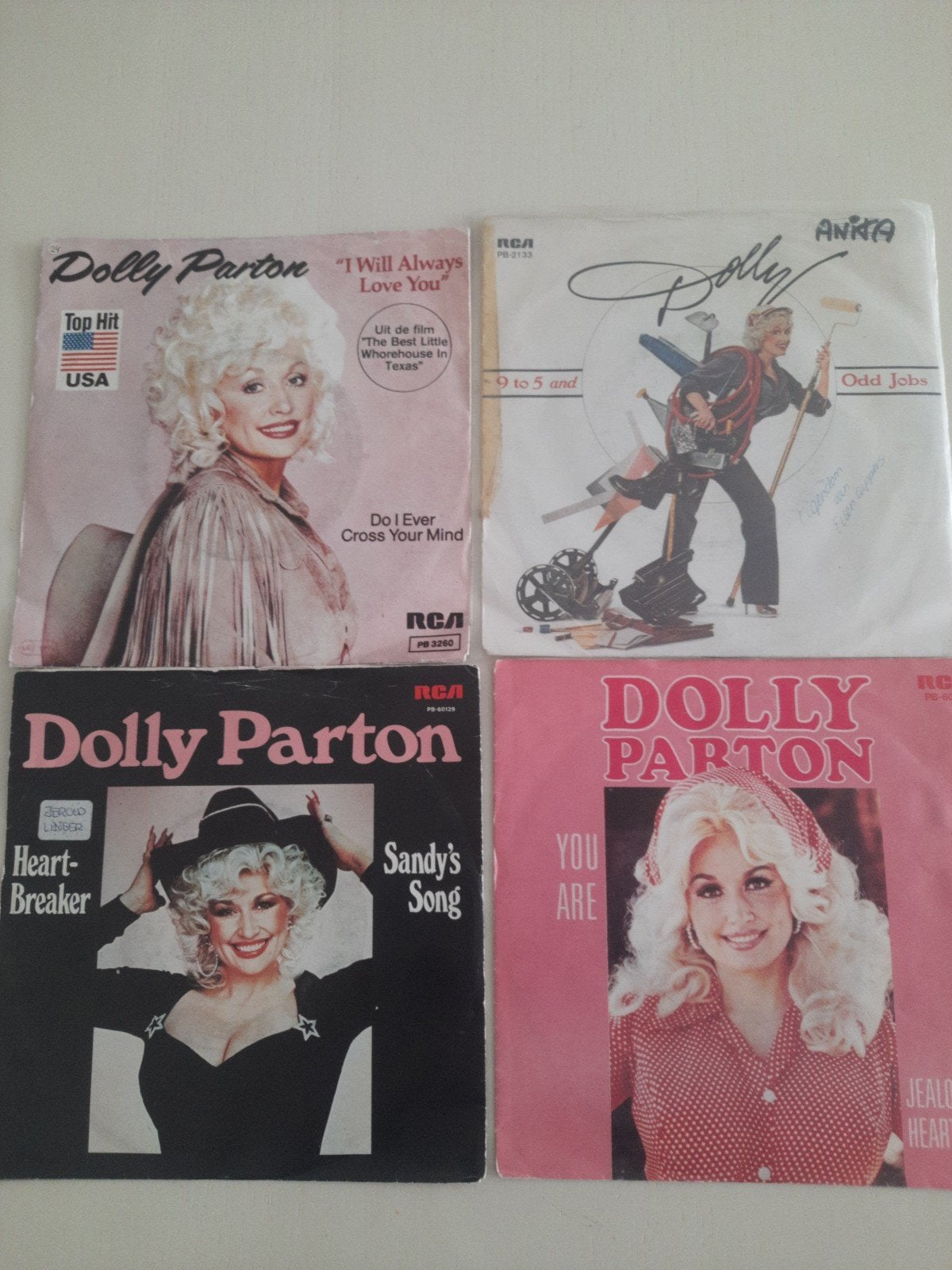 4x vinyl singels van Dolly Parton, Ophalen of Verzenden, Zo goed als nieuw, Overige formaten