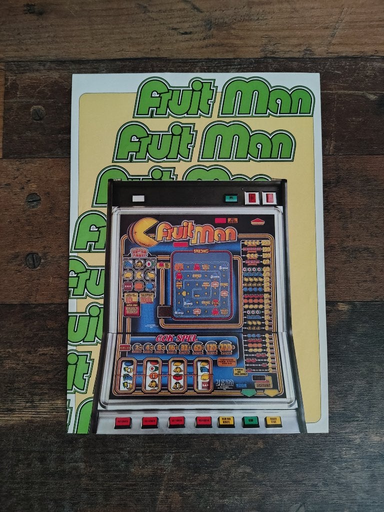 Flyer: JPM Fruit Man 1984 (Fruit automaat) Jack Van Ham, Verzamelen, Overige munten, Verzenden, Gebruikt