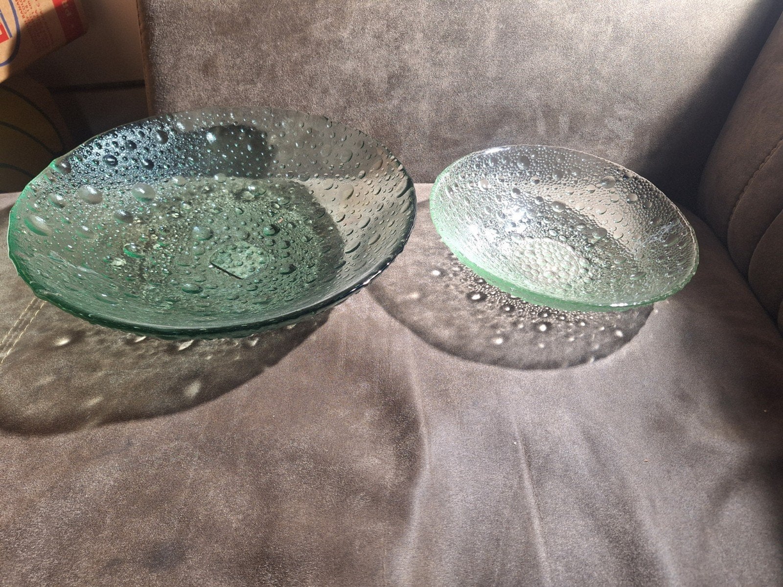 Decoratieve Glazen Schalen Set - Bubbel Design, Ophalen of Verzenden