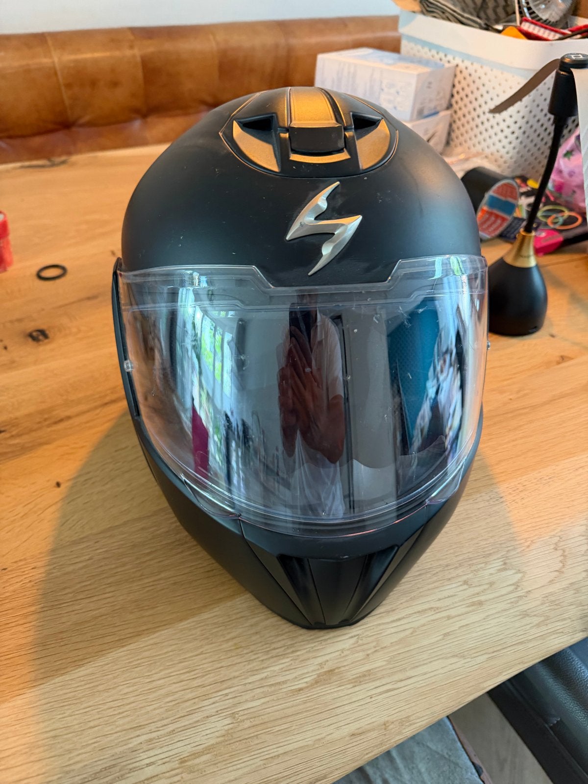 Scorpion EXO Systeemhelm - Maat XS - Mat Zwart, Motoren, XS, Systeemhelm, Heren, Tweedehands