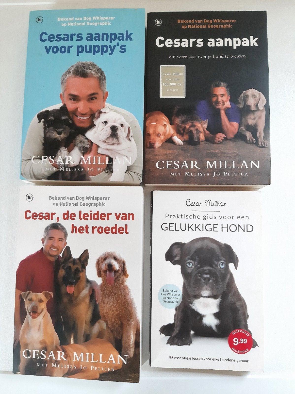 4 X Cesar Millan paperbacks, Ophalen of Verzenden, Honden