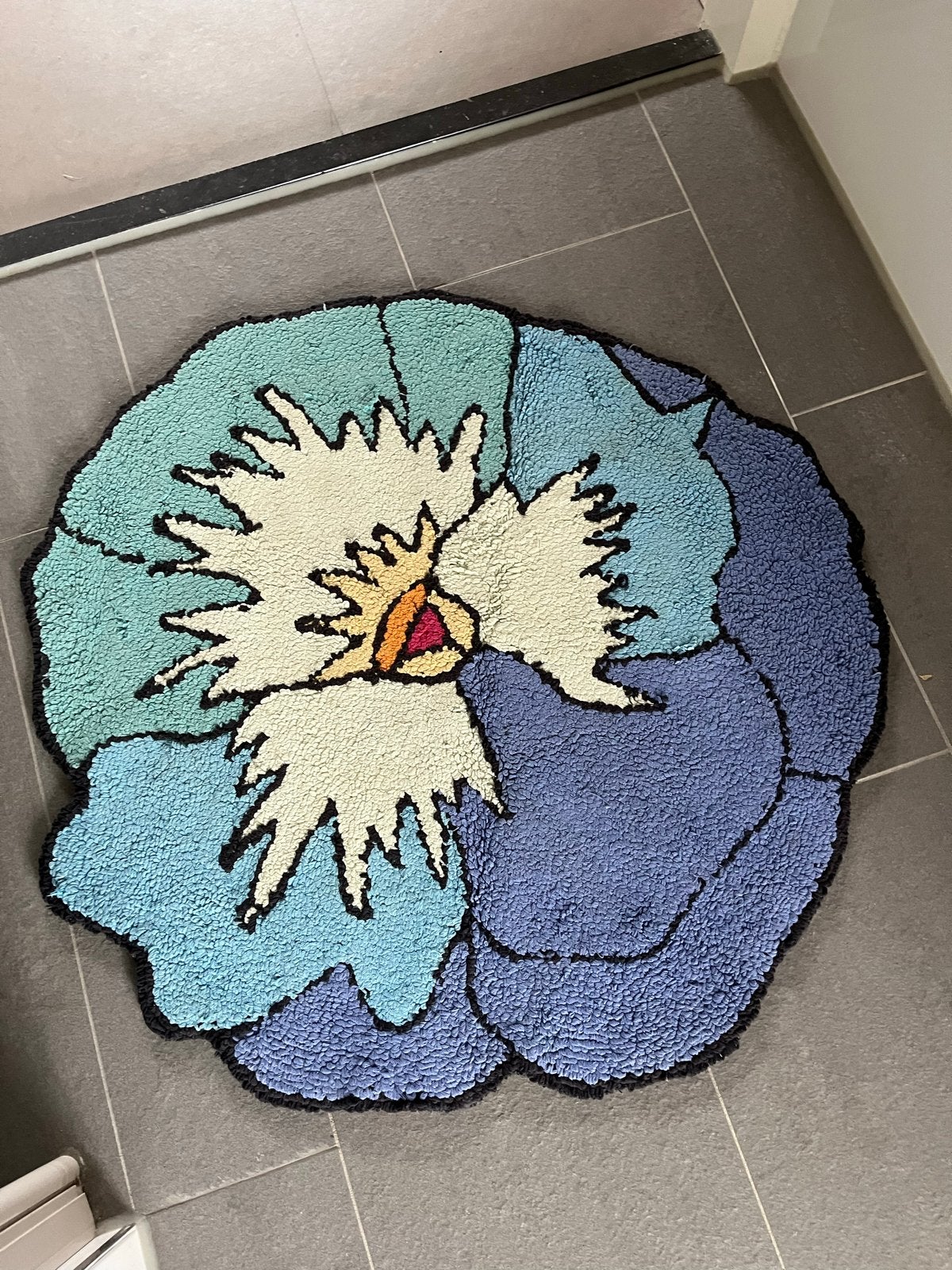 Missoni Home Bloemen badmat- Blauw/Groen/Wit, 100 tot 150 cm, Blauw, Ophalen of Verzenden, Zo goed als nieuw