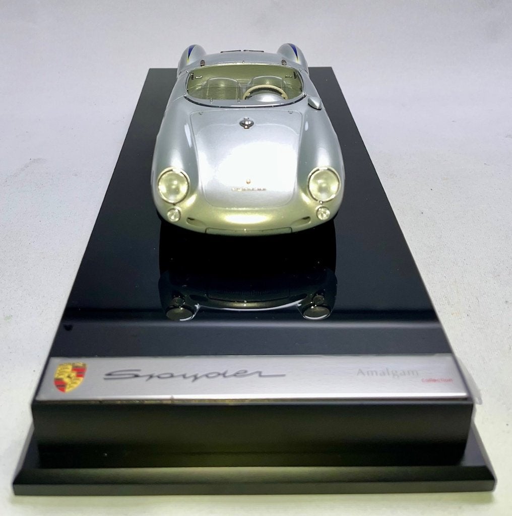 Porsche 550 RS Spyder Zilver 1:18 van Amalgam, Hobby en Vrije tijd, Modelauto's | 1:18, Ophalen of Verzenden, Nieuw, Auto, Overige merken