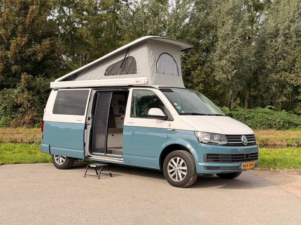 Woodpecker buscamper verlengd - 4 persoons - automaat - 2025, Caravans en Kamperen, Automaat, Chemisch toilet, Luifel, Volkswagen