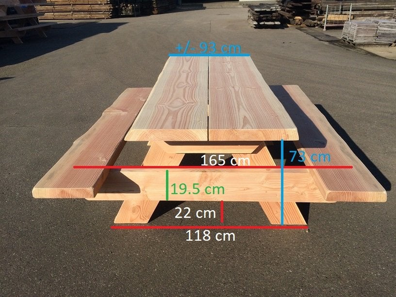 6 CM dik Douglas Picknicktafel Tuin Picknick Tafel, Tuin en Terras, Tuinbanken, Niet ingevuld, Niet ingevuld, Nieuw, Ophalen of Verzenden
