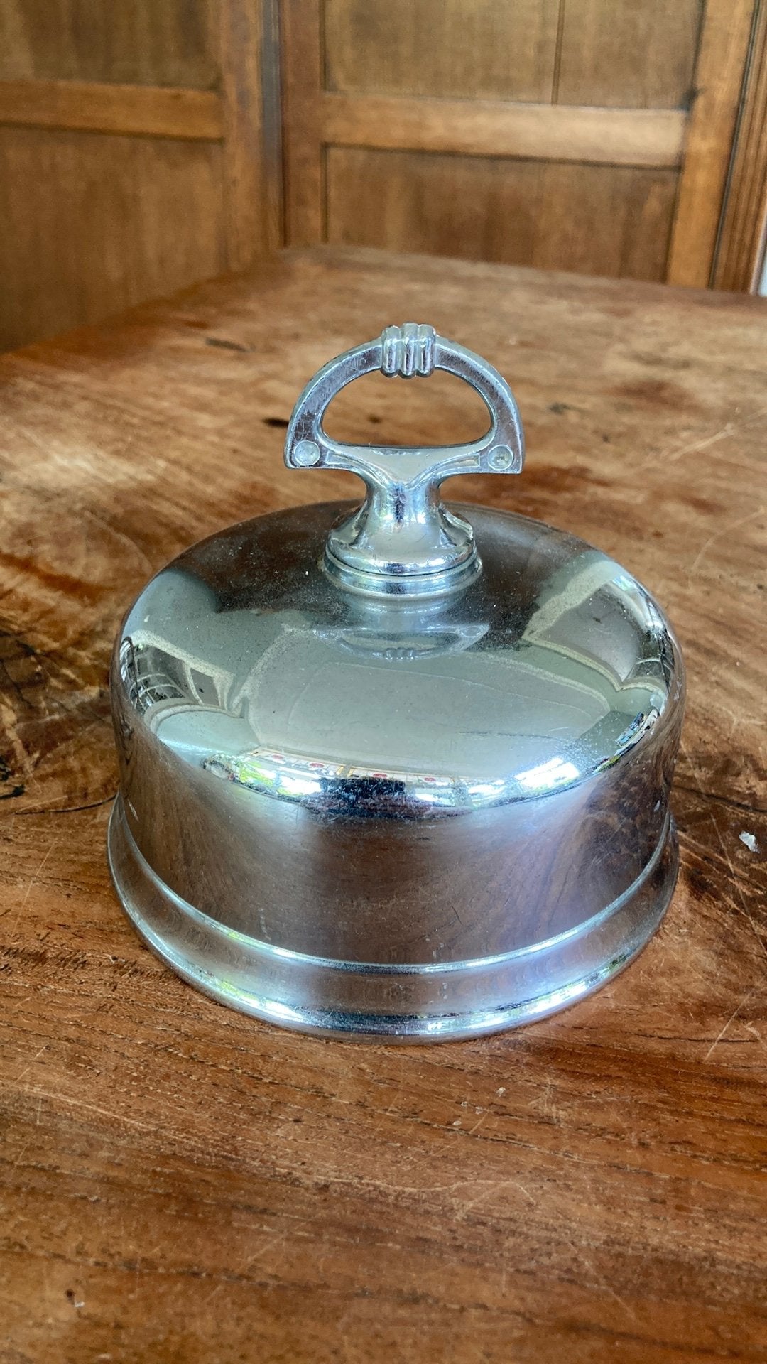 Antieke dubbelwandige cloche boterwarmer botervloot, Huis en Inrichting, Woonaccessoires | Stolpen, Ophalen of Verzenden, Zo goed als nieuw