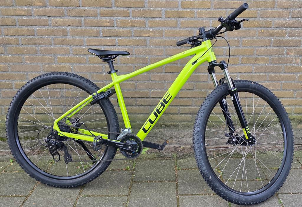 Cube aim 29 " mountainbike, Hardtail, 45 tot 49 cm, Zo goed als nieuw, Schijfrem