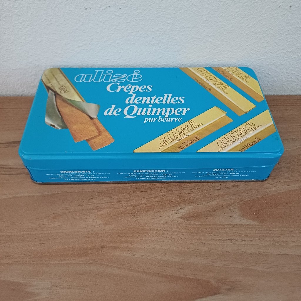 Alizé blikje Crepes dentelles de Quimper, Verzamelen, Blikken, Ophalen of Verzenden, Gebruikt, Koek(jes), Overige merken