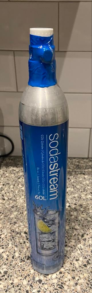 Sodastream CO2 cilinder 60L, Witgoed en Apparatuur, Bruiswatermachines, Ophalen of Verzenden, Zo goed als nieuw