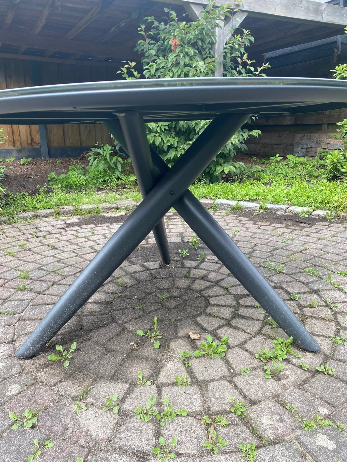 ZGAN! Tuintafel 4-6 persoons., Tuin en Terras, Tuintafels, Ophalen, Zo goed als nieuw, Rond