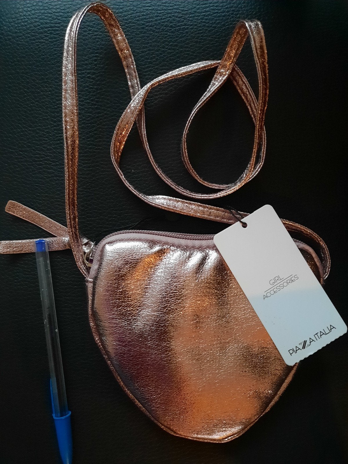 Piazza Italia Meisjes Schoudertasje Roségoud Hartje, Ophalen of Verzenden, Nieuw, Overige kleuren, Schoudertasje