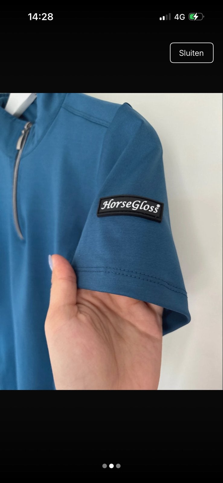 HorseGloss Rijshirt - Zo goed als nieuw, Dieren en Toebehoren, Ophalen of Verzenden, Zo goed als nieuw, Overige typen