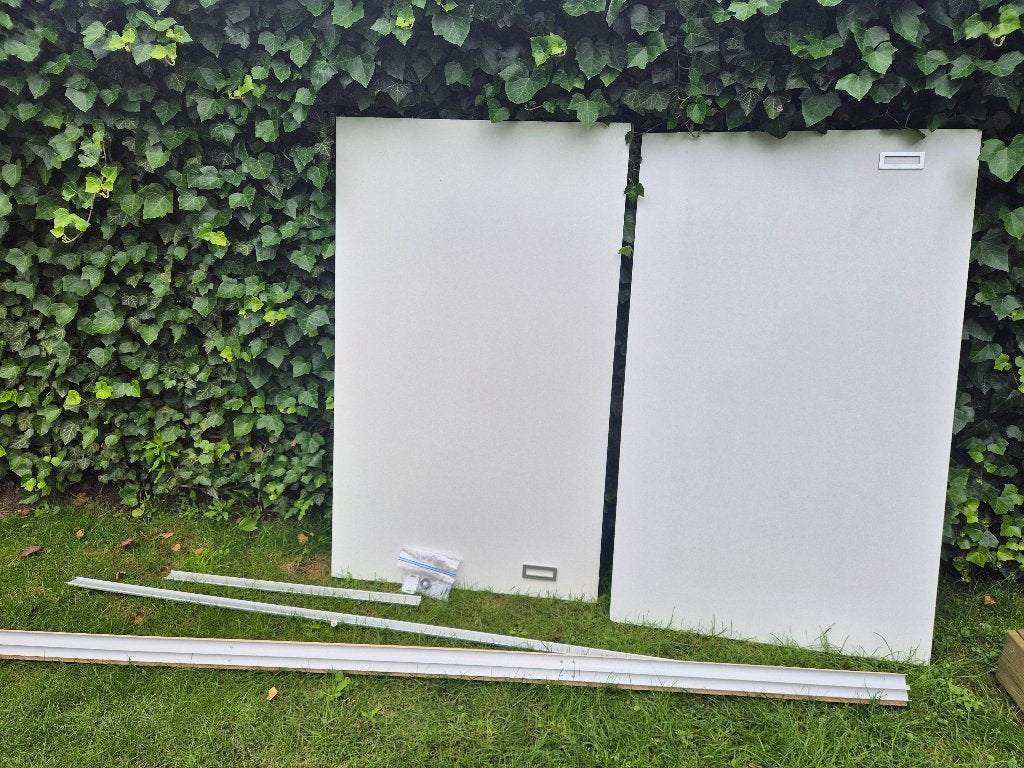 Schuifdeuren knieschot, Ophalen, Gebruikt, 200 cm of meer, Minder dan 100 cm