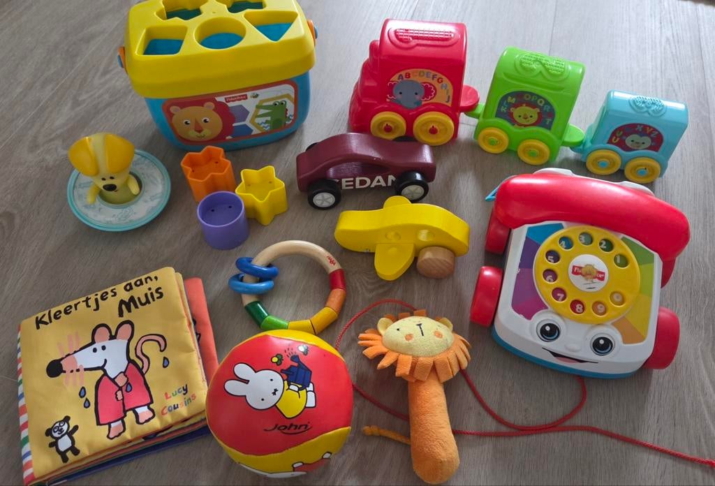 Pakket baby speelgoed 10x o.a. Fisher Price, Ophalen of Verzenden, Gebruikt