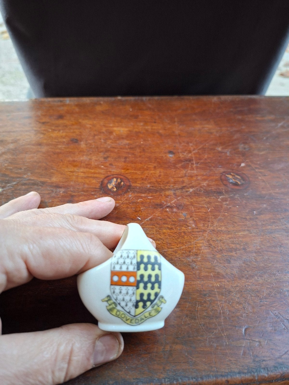 Vintage Arcadian Dovedale Souvenir Mandoline Vaasje, Ophalen of Verzenden