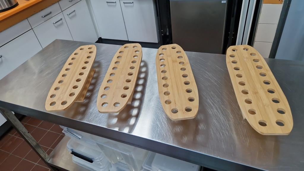 Bamboe Bordenrek - Set van 4, Bordenrek, Hout, Zo goed als nieuw, Overige merken