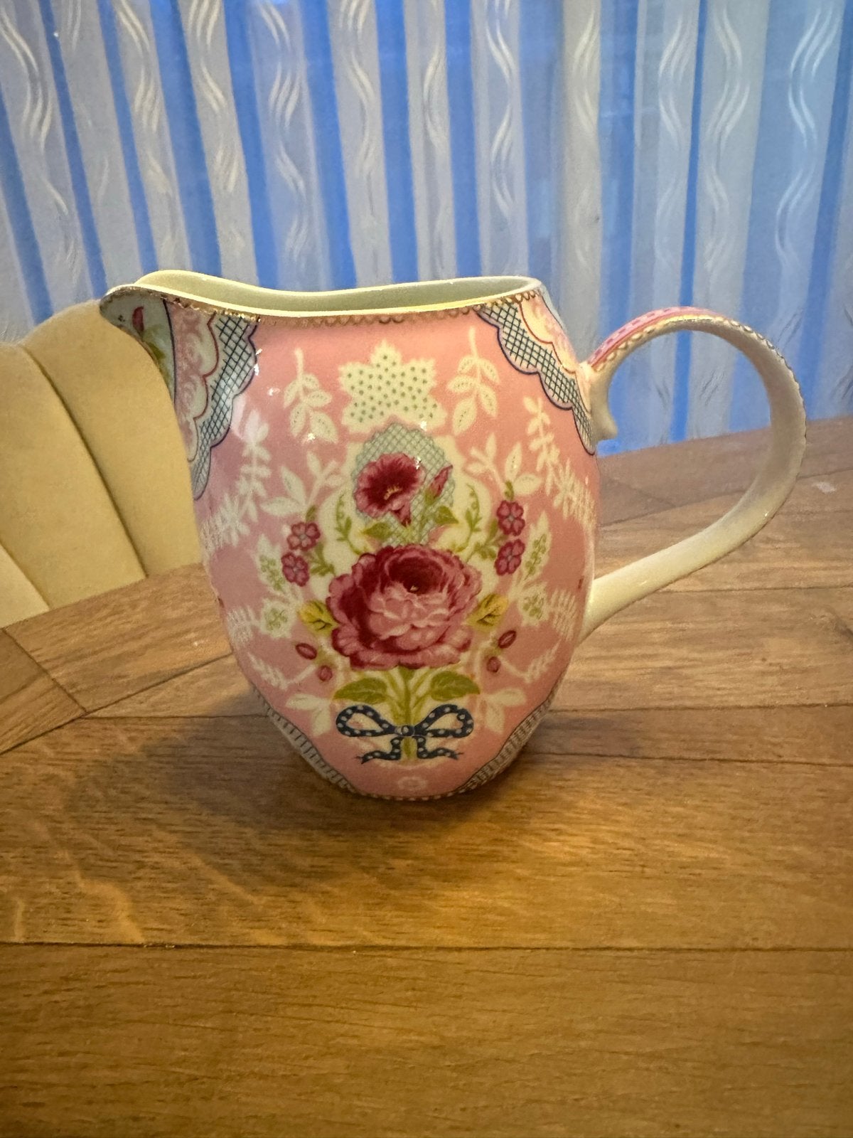 Pip Studio melkkan - Roze met bloemmotief, Kan, Gebruikt, Pip Studio, Ophalen of Verzenden