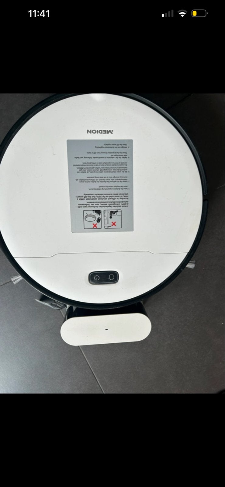 Medion Robotstofzuiger - Slimme Schoonmaak, Witgoed en Apparatuur, Zo goed als nieuw, Robotstofzuiger, Reservoir, Oplaadstation