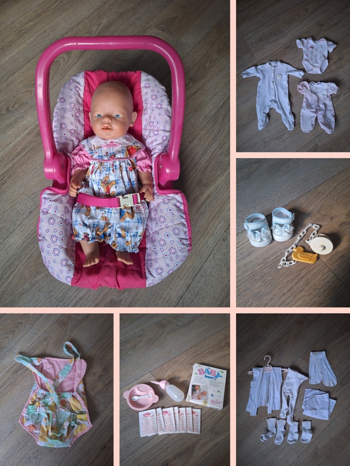 Originele Vintage Baby Born (Zapf Creation, 43cm), Ophalen of Verzenden, Zo goed als nieuw, Babypop